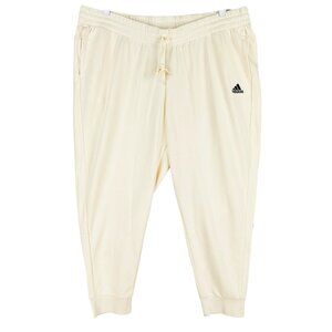 Adidas Women's Slim Fit Cream Activewear Jogger Pants Size 3X Normal Length NWT
